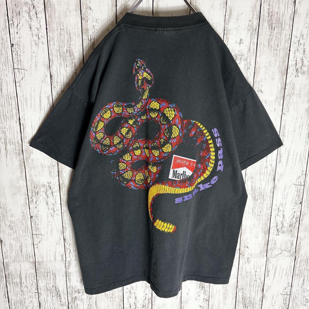 Marlboro マルボロ tシャツ スネークパス 両面 USA製 XL▲□