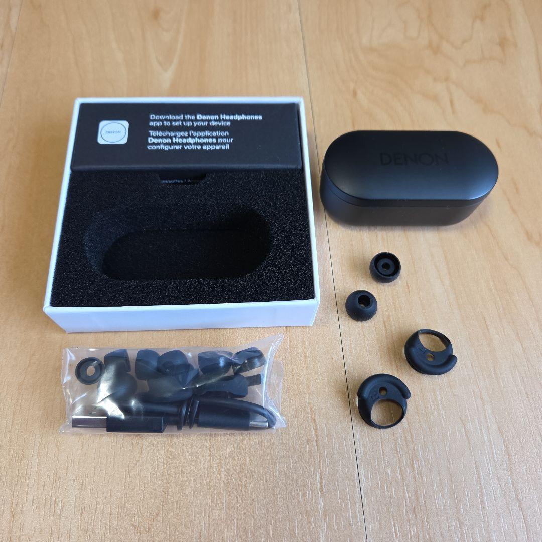 美品　DENON　Perl　Pro　ワイヤレスイヤホン　ブラック