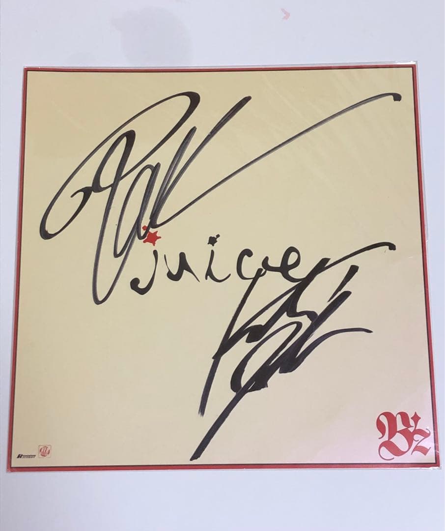 B'z（ビーズ）直筆サイン色紙　松本孝弘 稲葉浩志 \