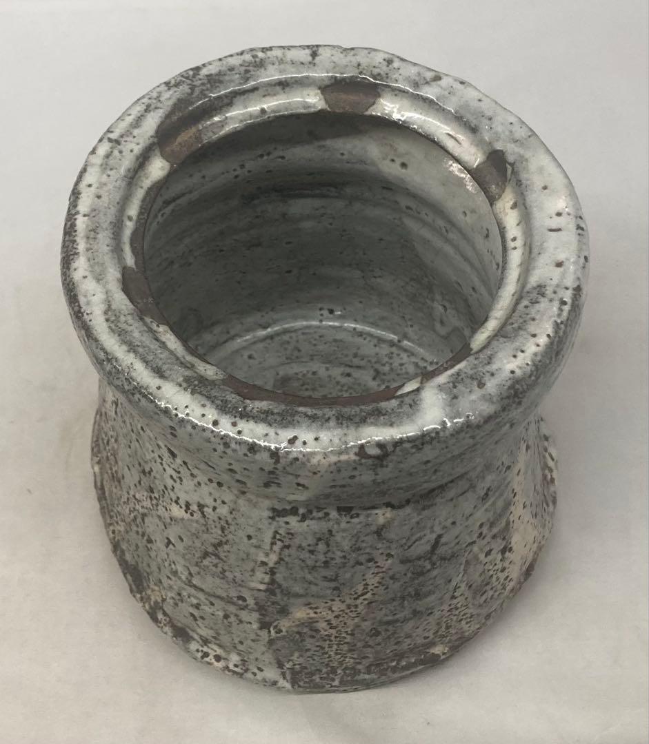 B538b 鼠志野 水指　作者不詳　木箱無し　茶道具