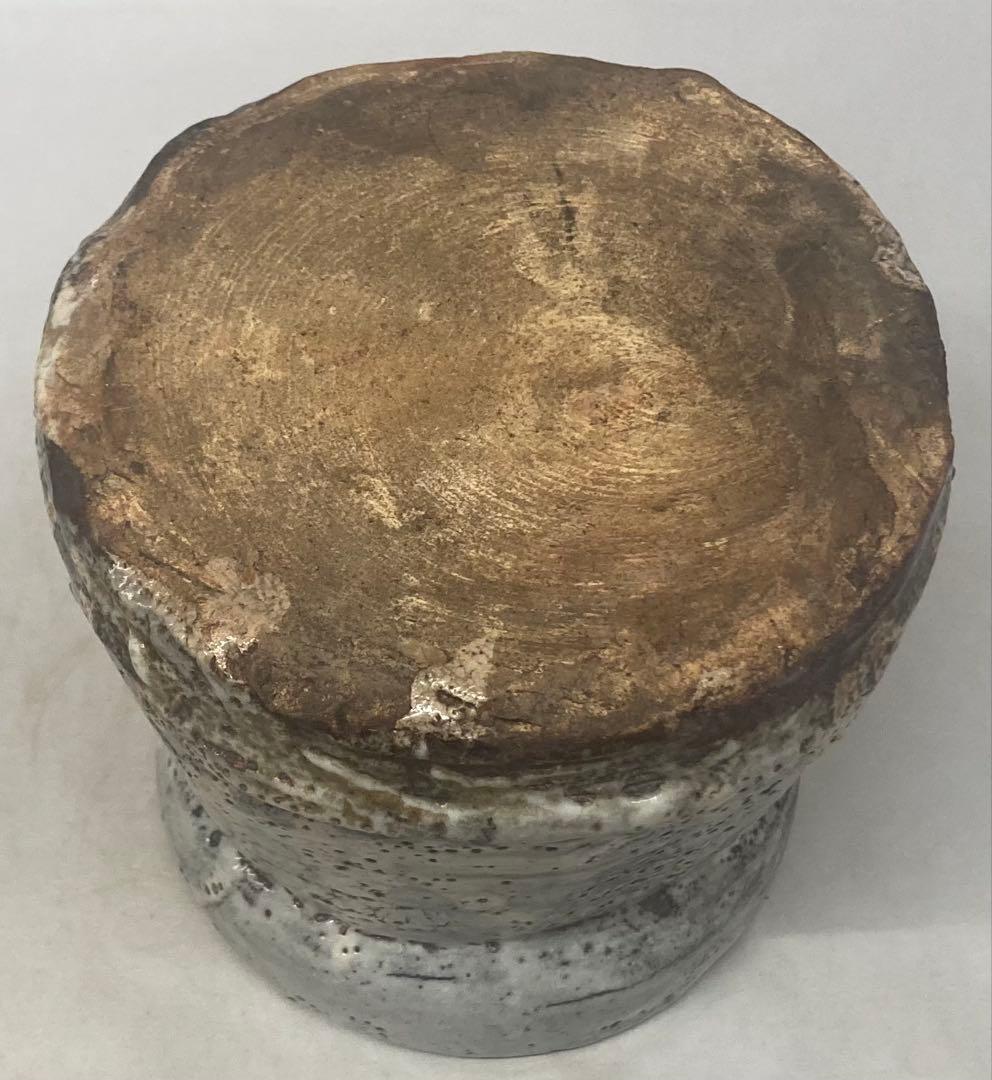 B538b 鼠志野 水指　作者不詳　木箱無し　茶道具