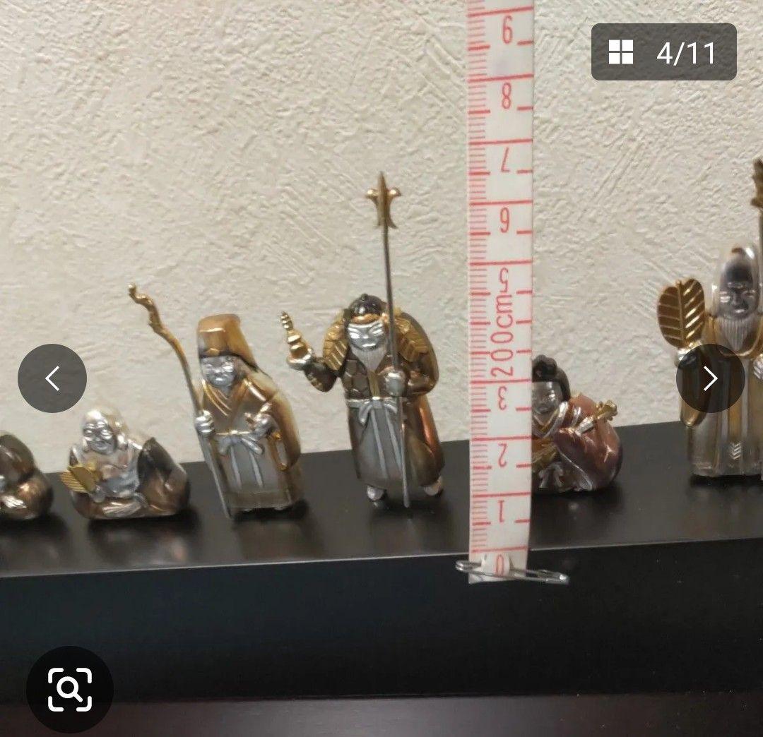 武比古　純銀 恵比寿 大黒 七福神 置物 オブジェ 縁起物