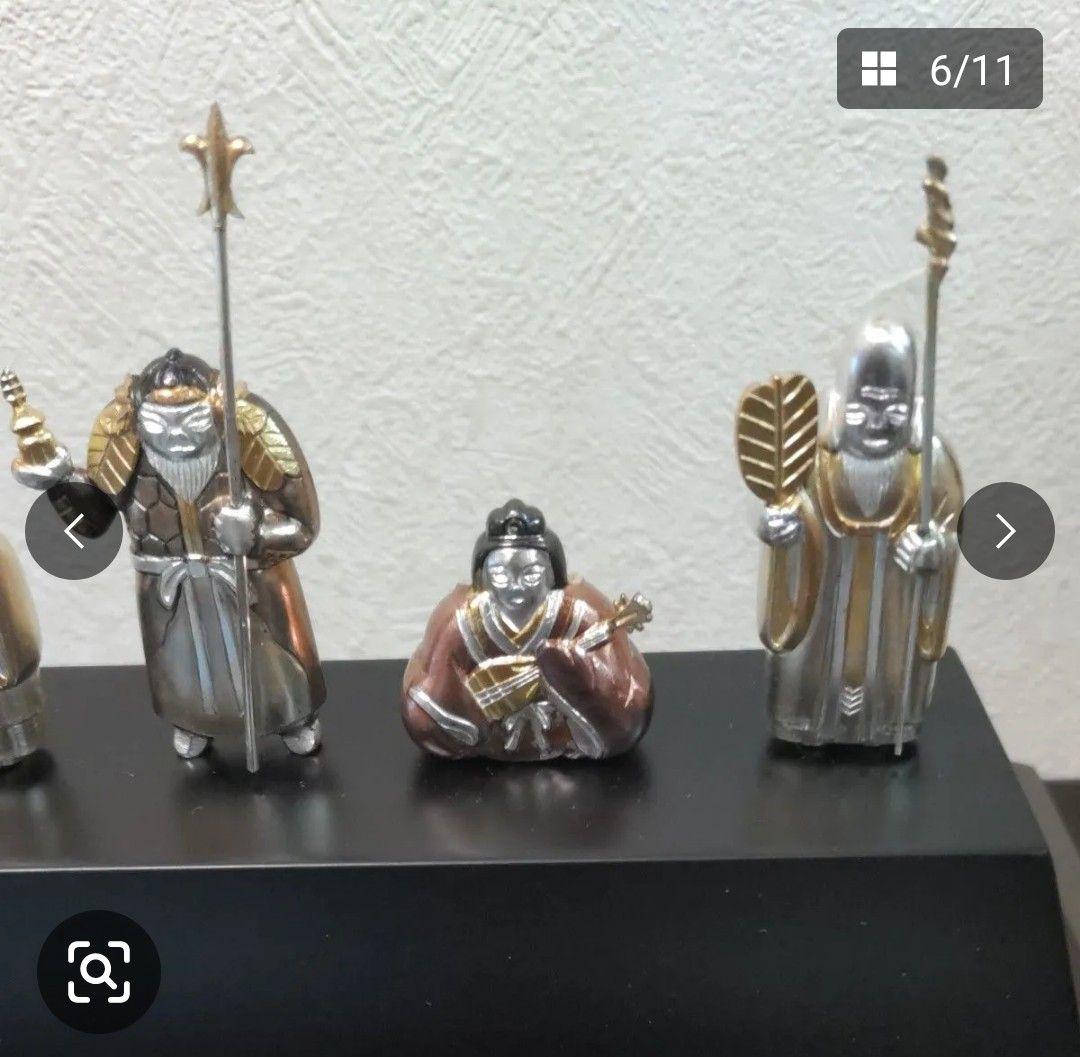 武比古　純銀 恵比寿 大黒 七福神 置物 オブジェ 縁起物