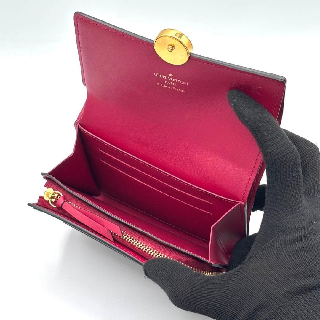 極美品 ルイヴィトン モノグラム フロール コンパクト 折り財布 赤 コンパクト