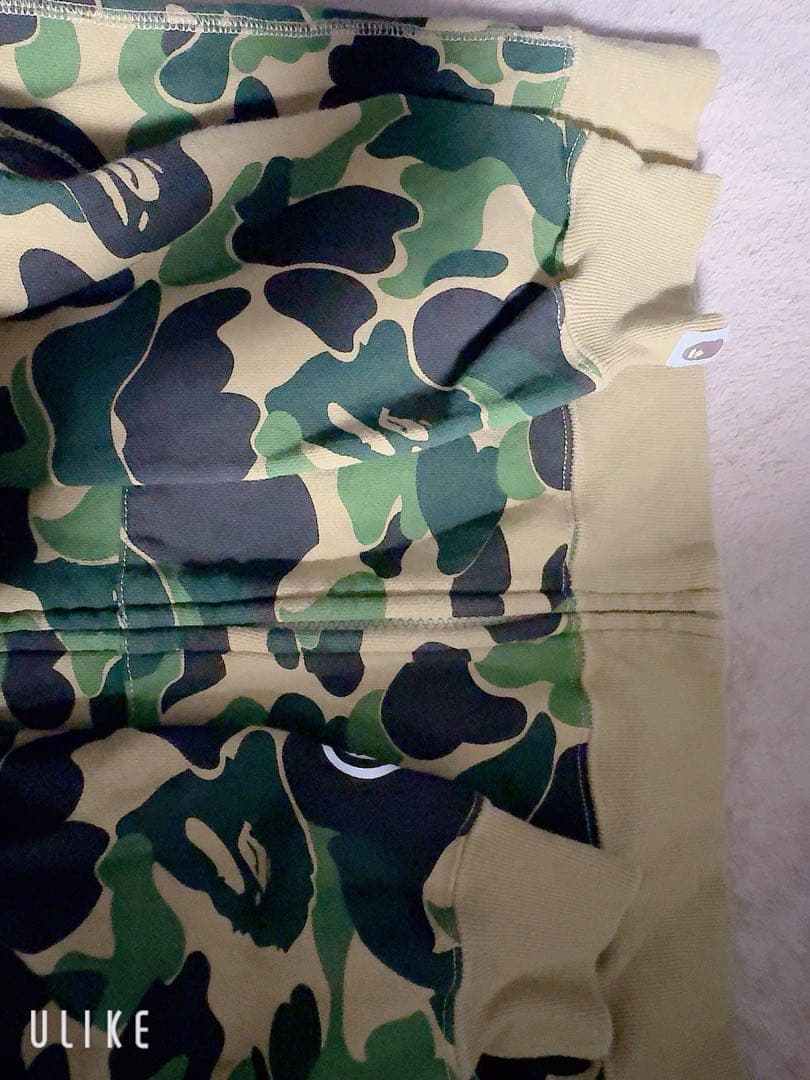 ABC CAMO SHARK ZIP HOODIE 140 グリーン