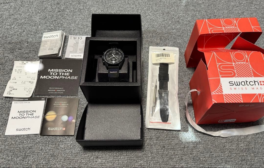 時計 Snoopy x OMEGA x Swatch MoonSwatch Black