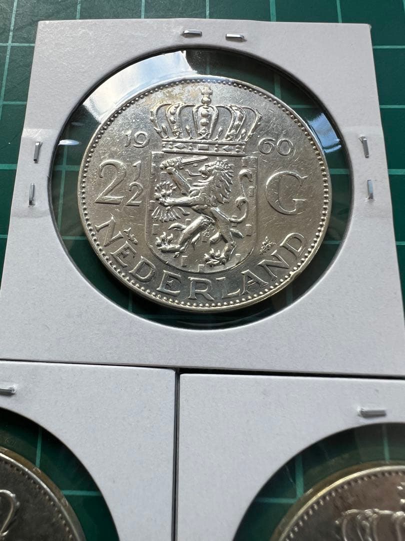 外国銀貨　オランダ2.5G銀貨　3年号