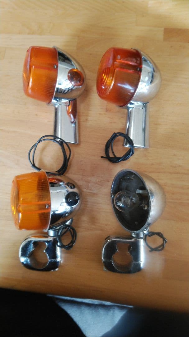 ハーレー ヤンキーウインカー 1つレンズ無しショベルヘッドビンテージ当時物