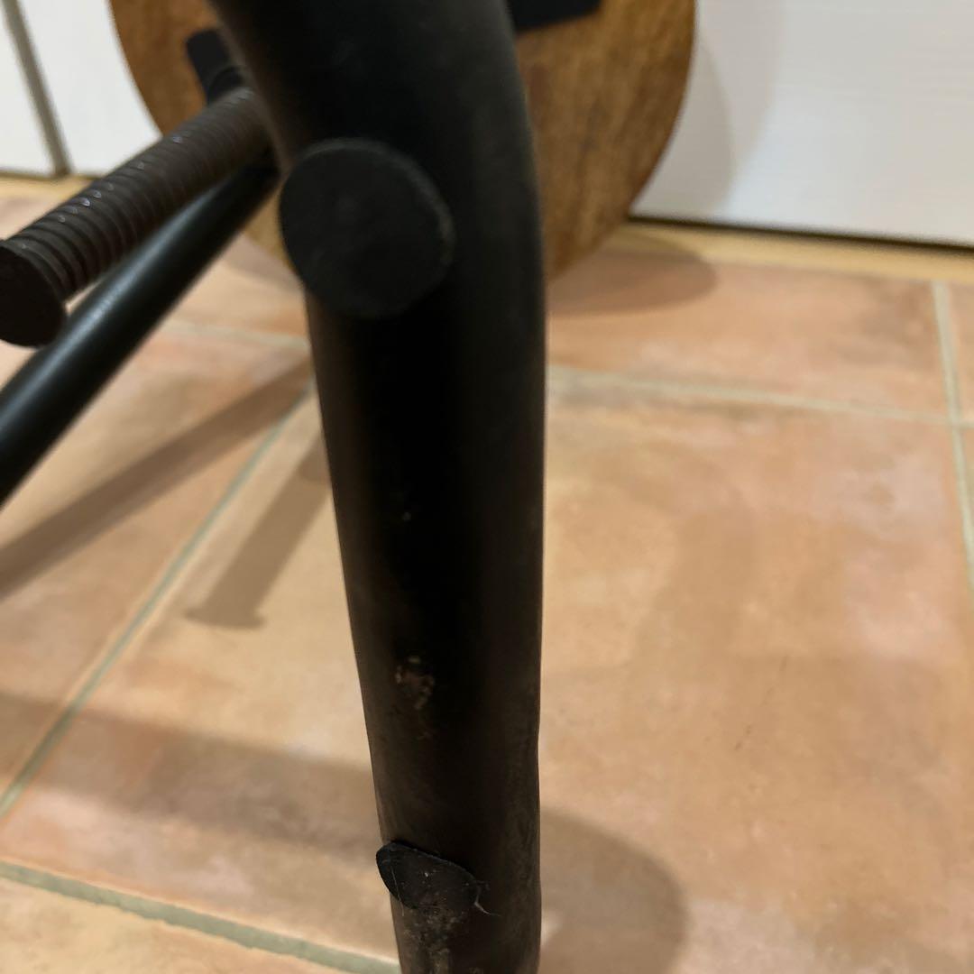 ★IRON STOOL インダストリアル　アイアン　鉄×無垢材　丸椅子　古材ネジ