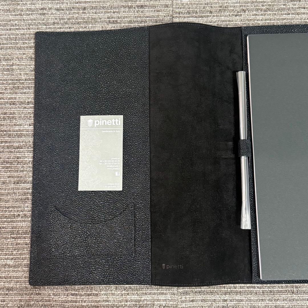 Pinetti スティングレイ エイ革 A4サイズノートカバー　レザーカバー