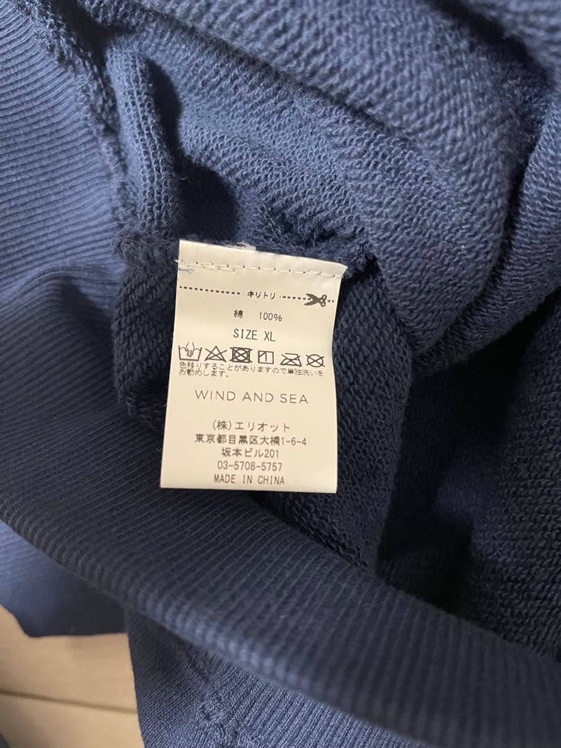 WIND AND SEA ネイビー パーカーXL