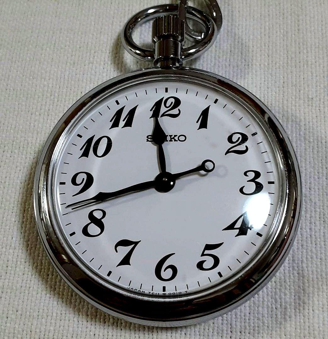 takayuki様ご依頼稼働美品　SEIKO諏訪1991年懐中時計 鉄道時計