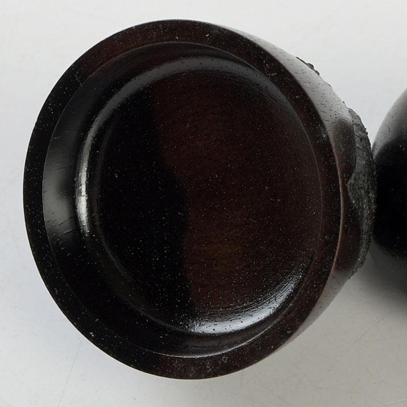 茶道具　嗣造作　黒柿　茄子香合　共箱　V　9583