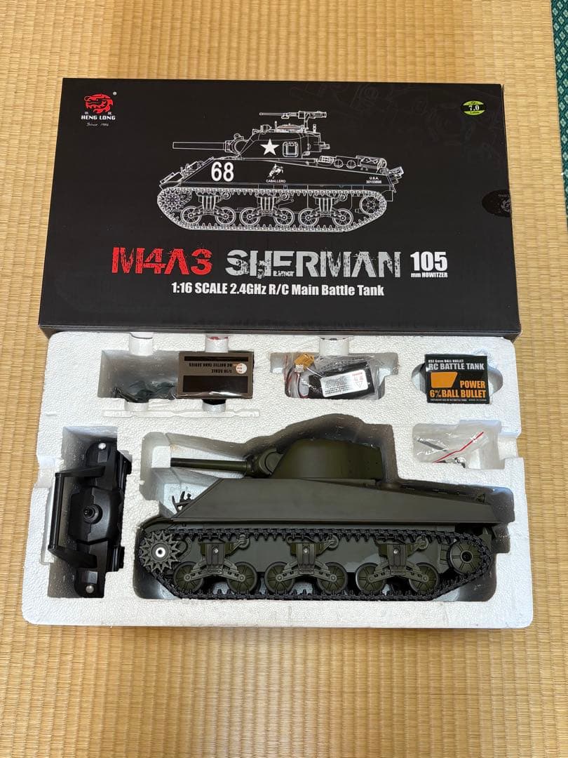 M4A3 SHERMAN 105 ラジコン戦車 1:16 ヘンロン