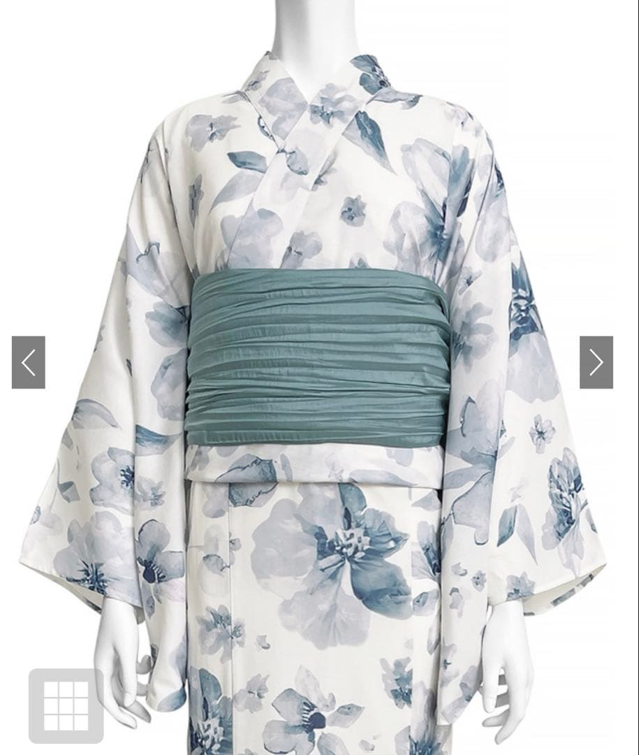 GRL3点セット 2Way 水彩花柄浴衣セット　【fy027】 ショート