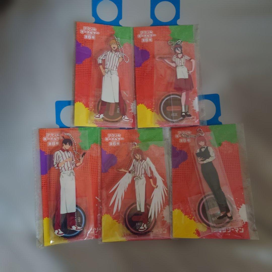 チェンソーマン　ラウンドワン　アクリルキーホルダー　5種