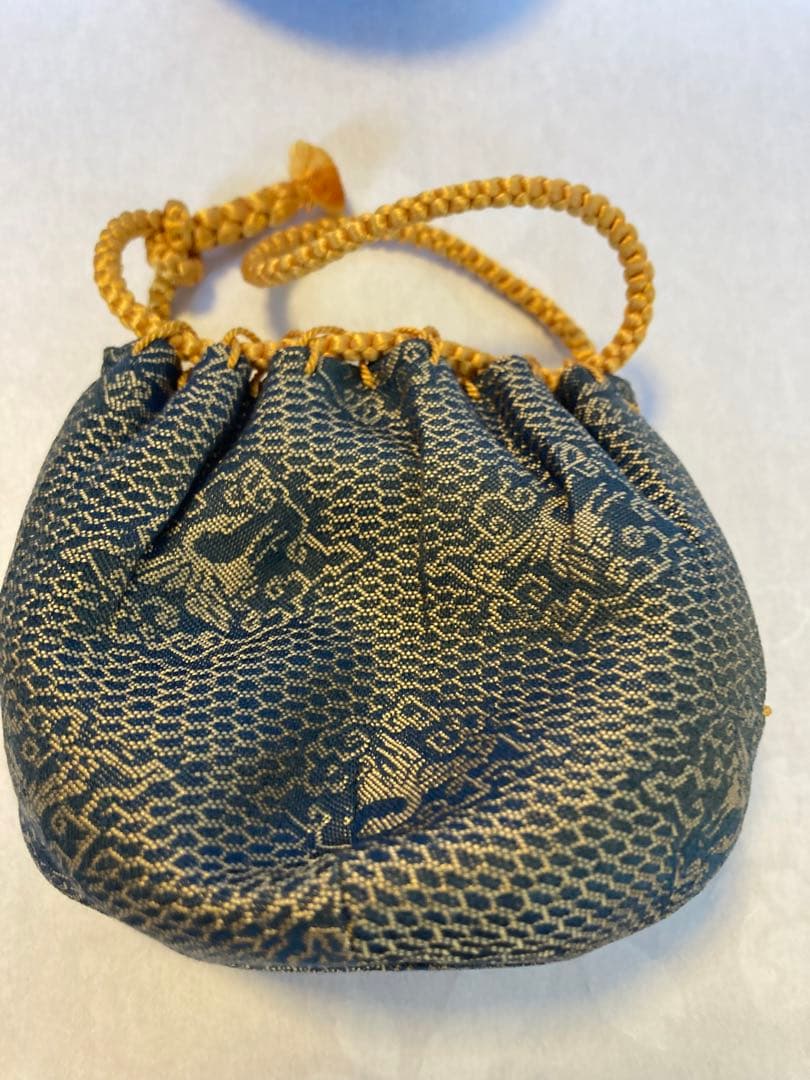 膳所焼茶入れ　茄子　仕覆付き