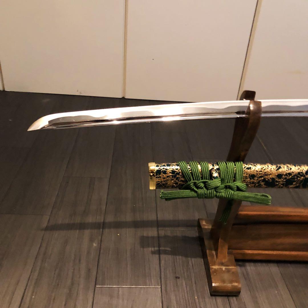 専用　高級模造刀　樋入り刀身　緑金拵え　亜合金刀身