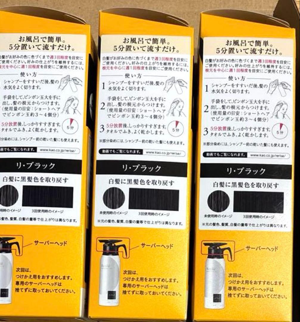花王 リライズ 白髪用髪色サーバー リ・ブラック まとまり仕上げ 本体 ×3個