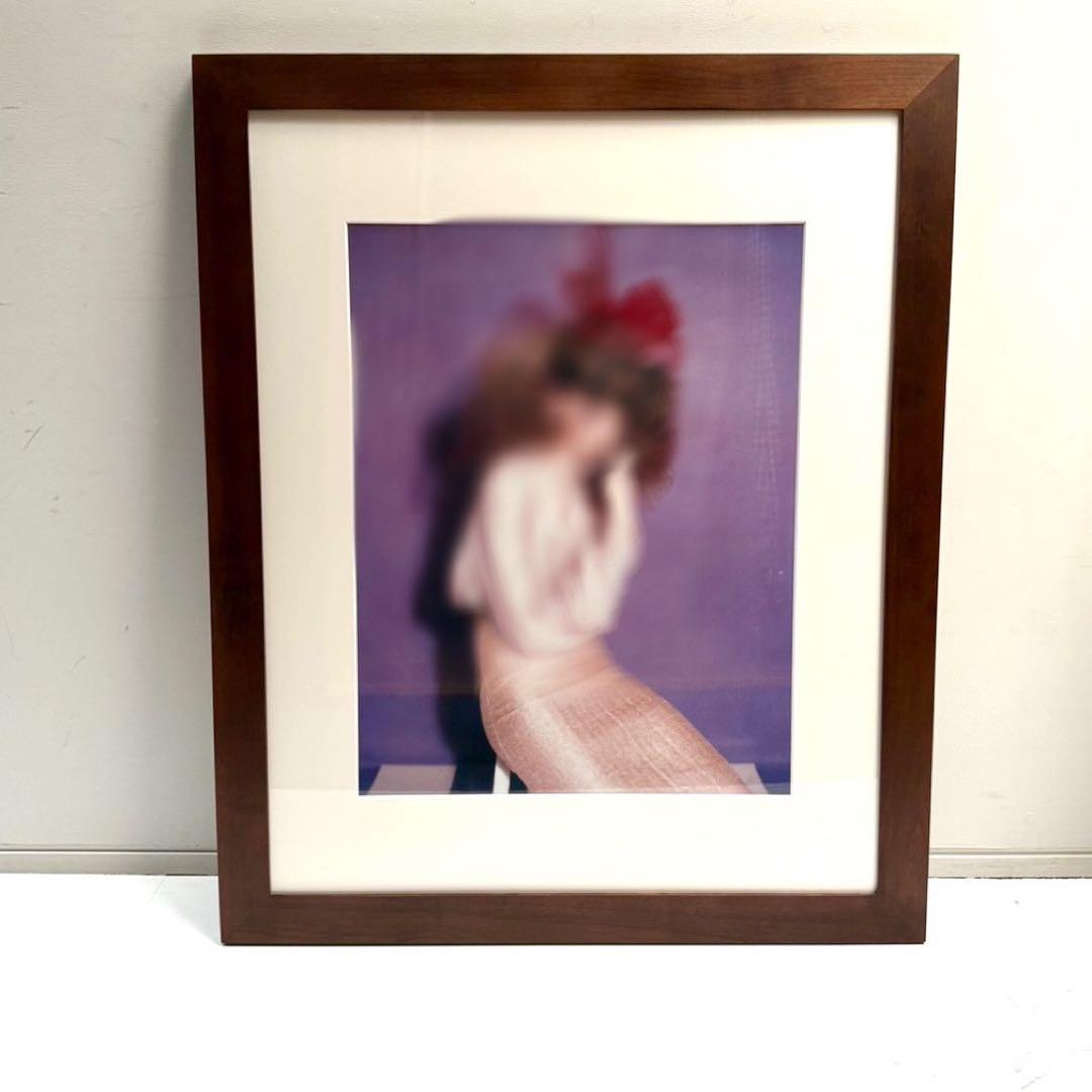 【在庫25】額 額縁 木製 焦茶 ダークブラウン 大きいサイズ アート 写真 e