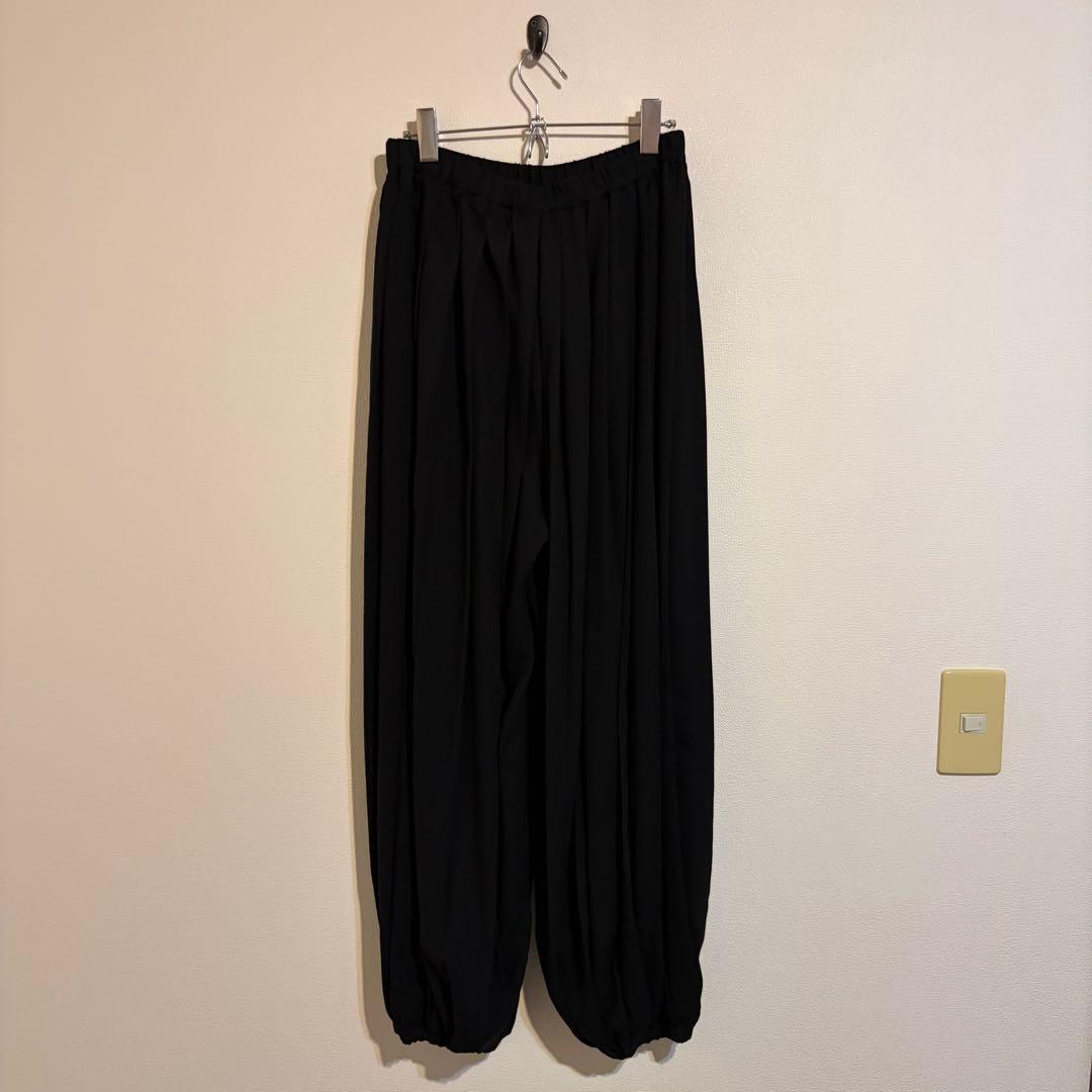 ENFOLD PLEATS TROUSERS ブラック 38