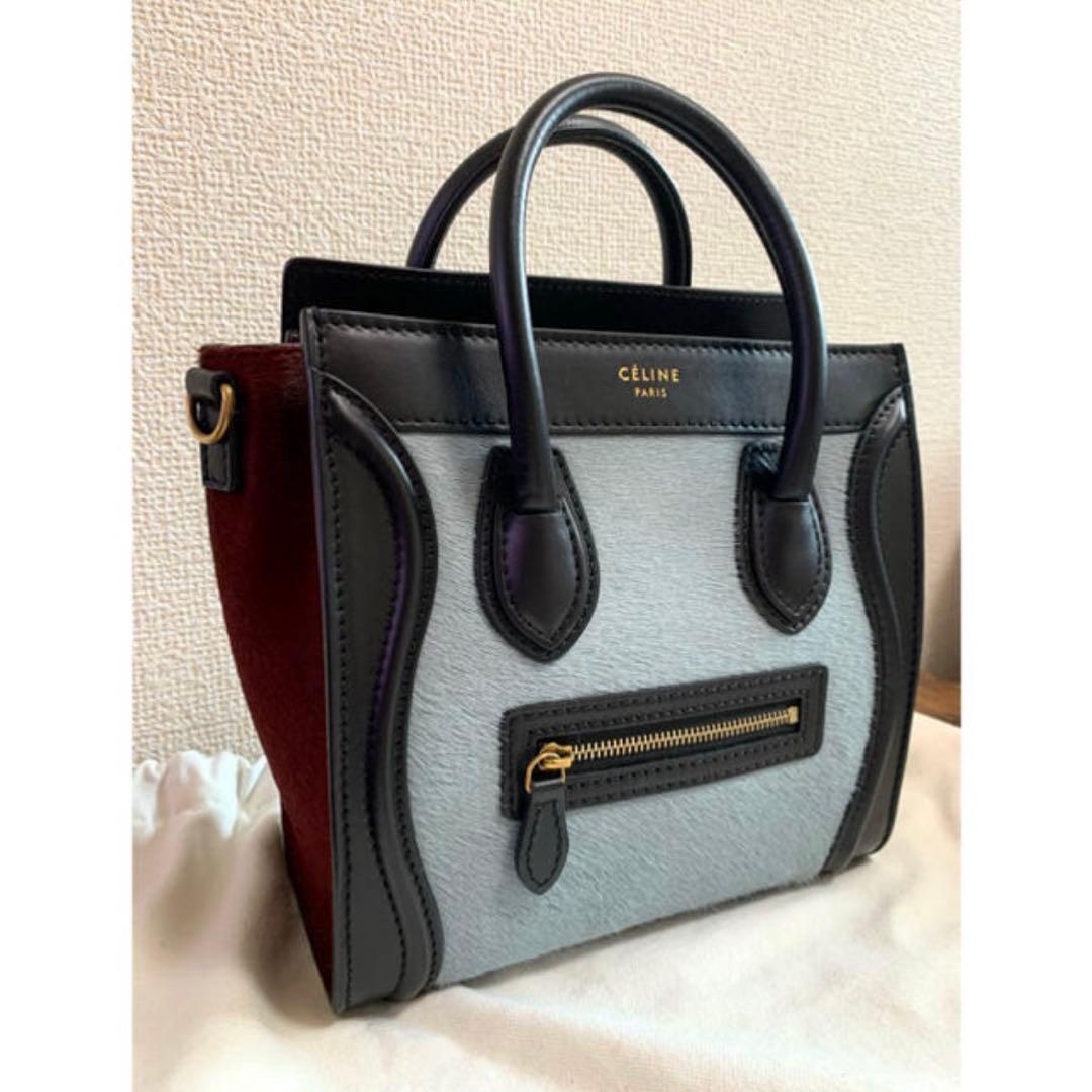 レアCELINE セリーヌナノラゲージ　ハラコ　美品