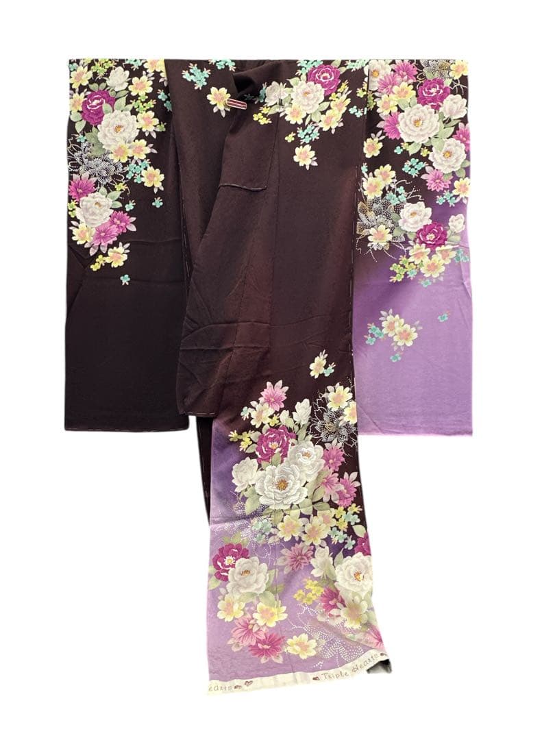 朝*雨様 正絹 振袖 仮絵羽 未仕立て品 1202