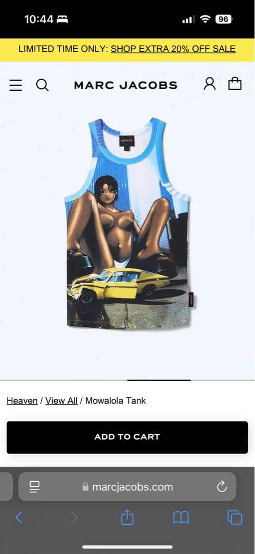 Mowalola heaven by marcjacobs コラボ　タンクトップ