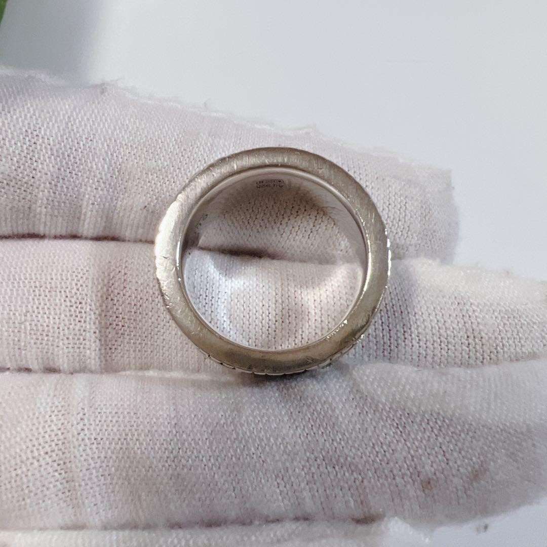 《極美品✨現行》グッチ リング 13号 マーモント ストライプ 925 指輪