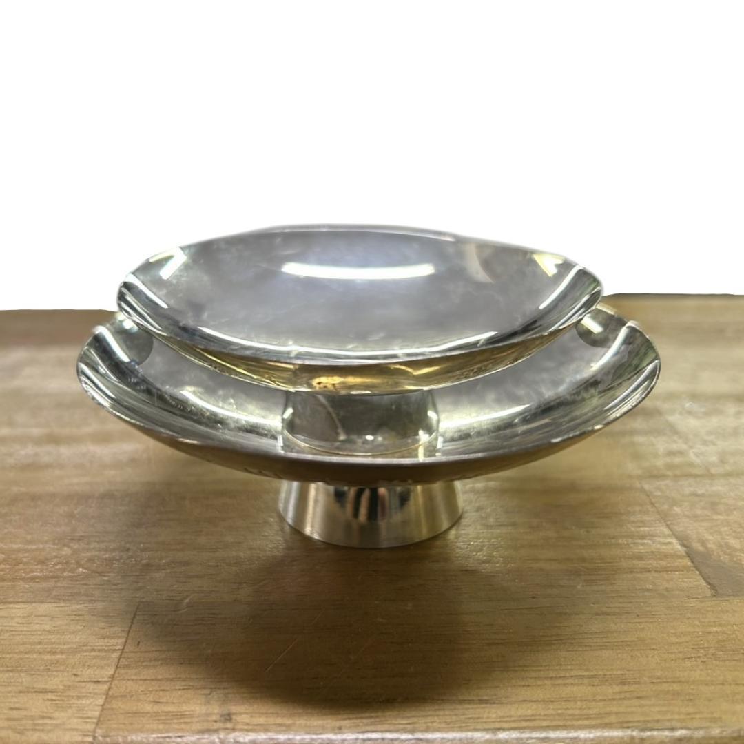 純銀 盃 2点セット 約99g 純銀刻印あり 名入れあり 銀杯 銀製 工芸品