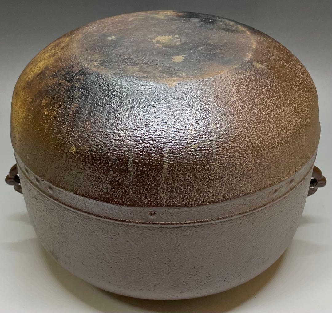 人間国宝　佐藤浄清　万代屋釜　共箱　作歴書　X667