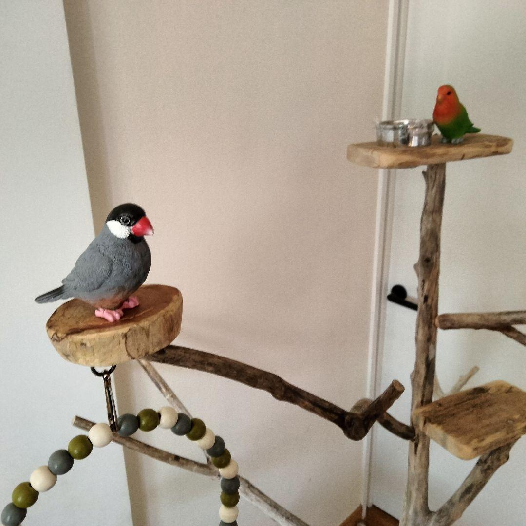 バードアスレチックジム大型 ㊷ 天然木 自然木 流木 インコ おもちゃ