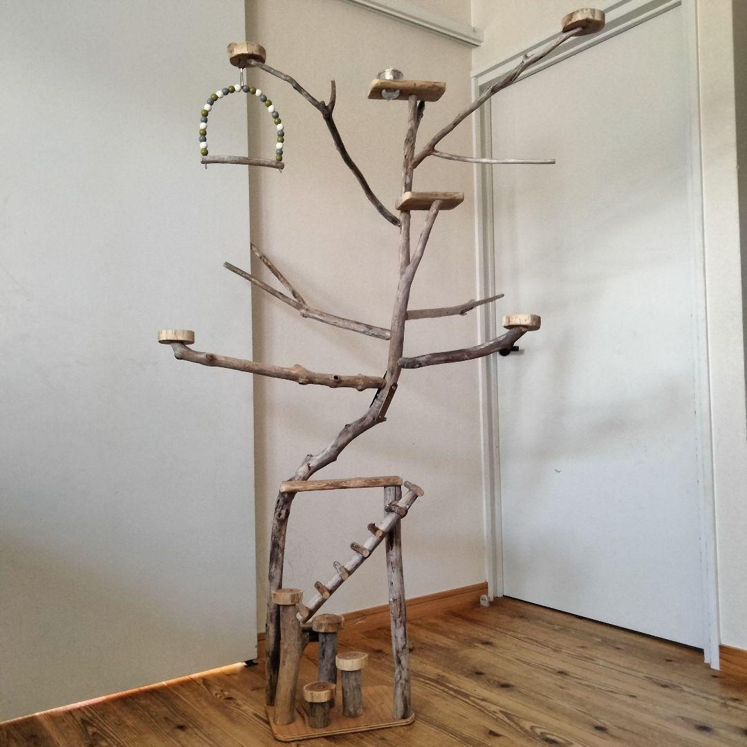 バードアスレチックジム大型 ㊷ 天然木 自然木 流木 インコ おもちゃ