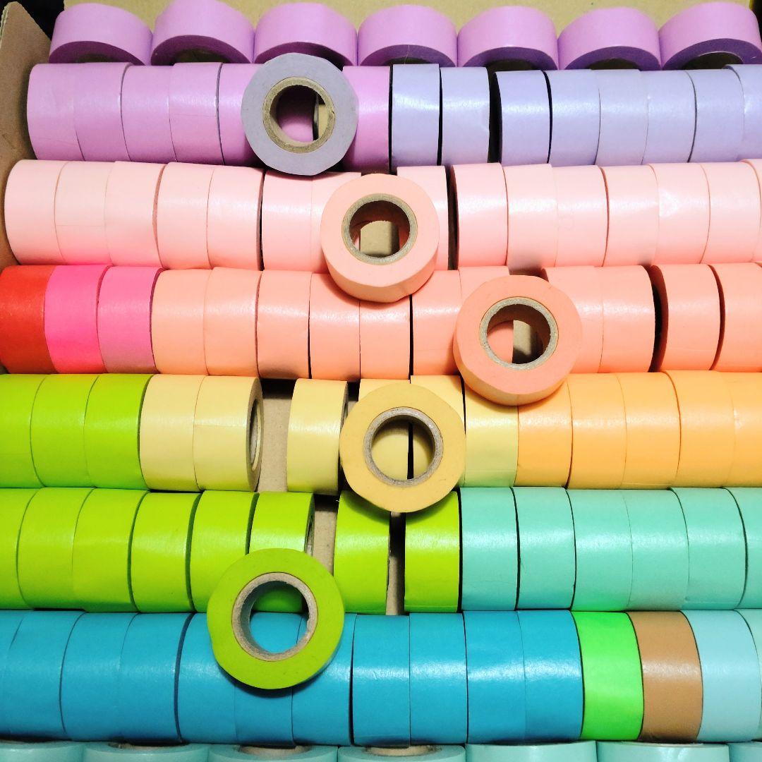 1007.未使用　mt　ガチャマスキングテープ　無地110個