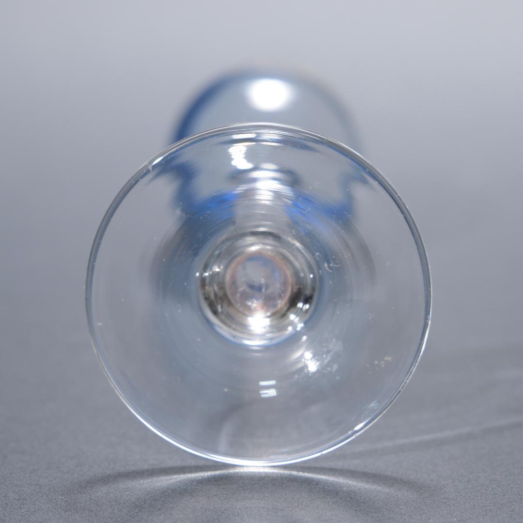 アンティークグラス　リキュールグラス　青　R1345ダI