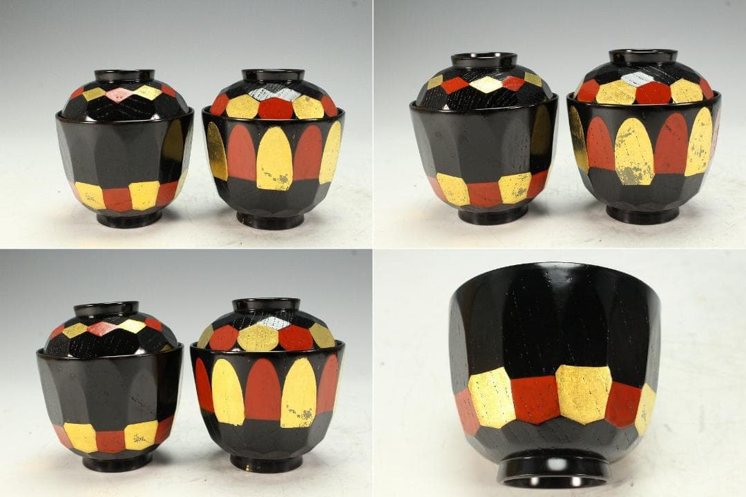 平安象彦造 八千代椀 小吸物椀 五客 共箱(K-YC585)