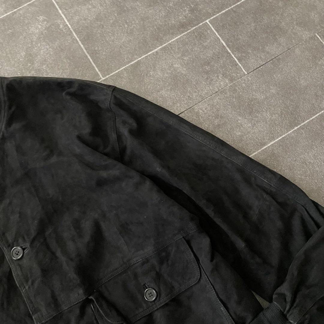 -90's 本革 A-1 suede leather バルスターブルゾン 黒