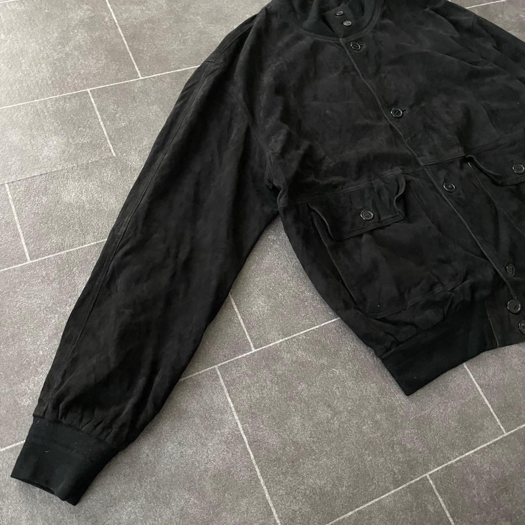 -90's 本革 A-1 suede leather バルスターブルゾン 黒