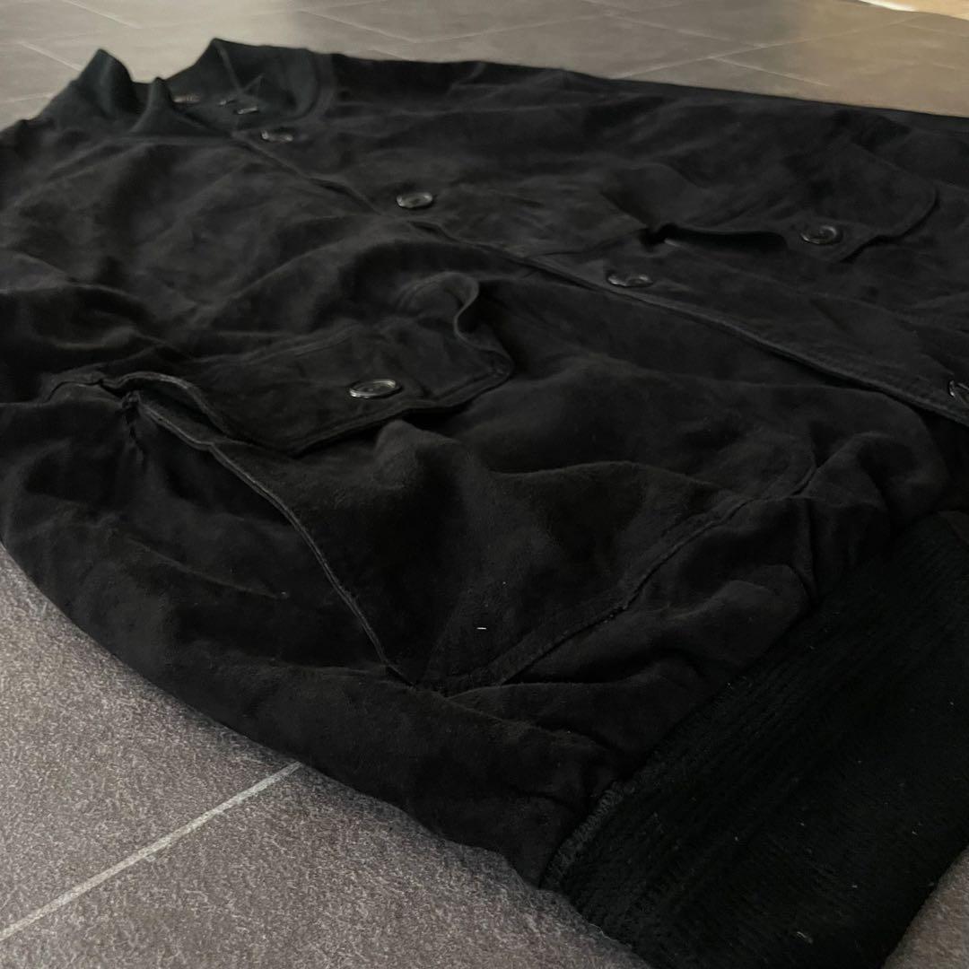 -90's 本革 A-1 suede leather バルスターブルゾン 黒
