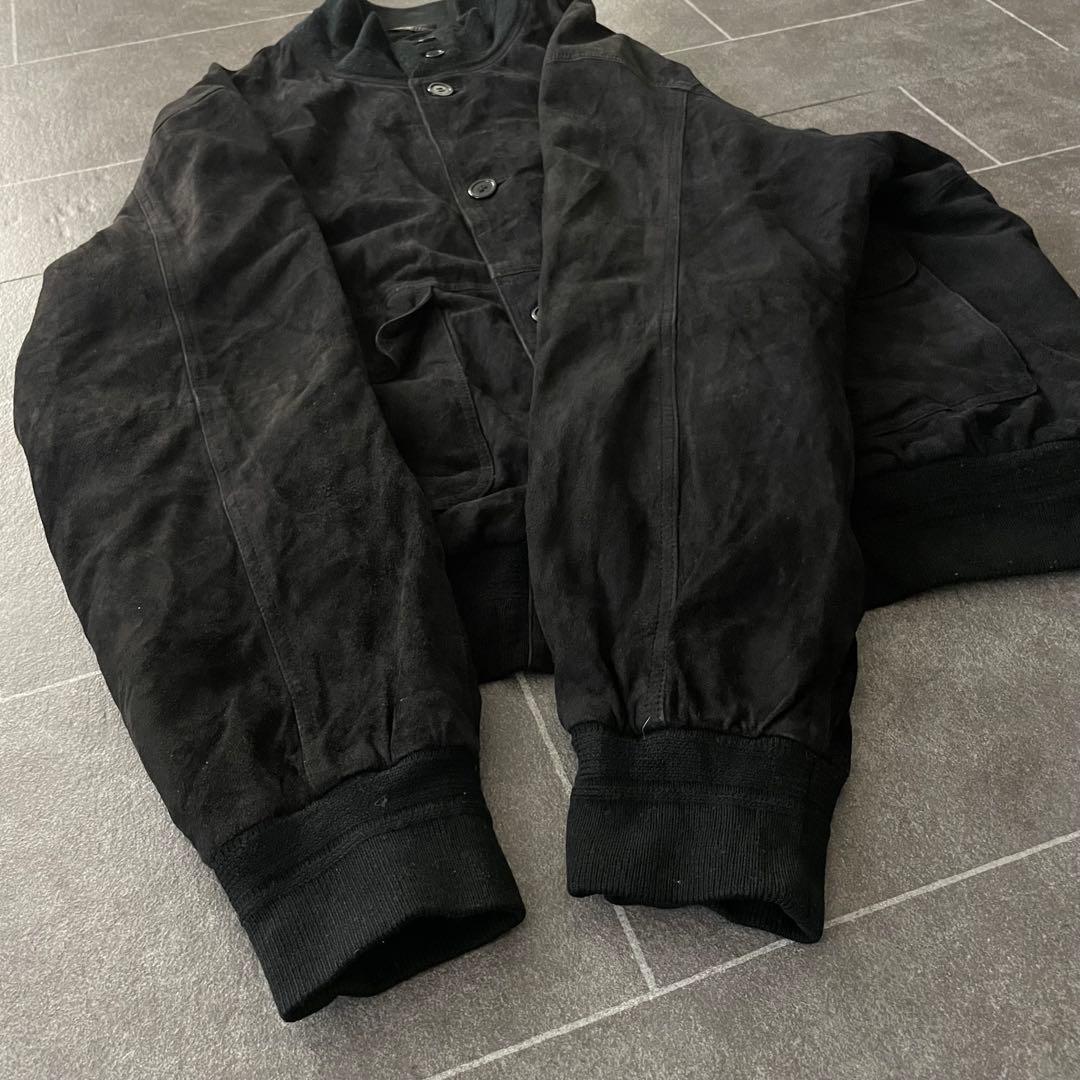 -90's 本革 A-1 suede leather バルスターブルゾン 黒