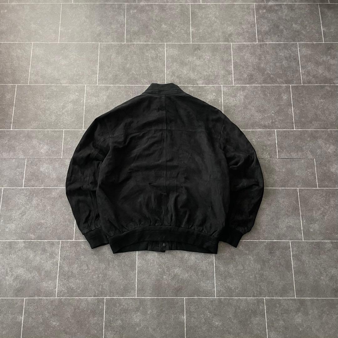 -90's 本革 A-1 suede leather バルスターブルゾン 黒