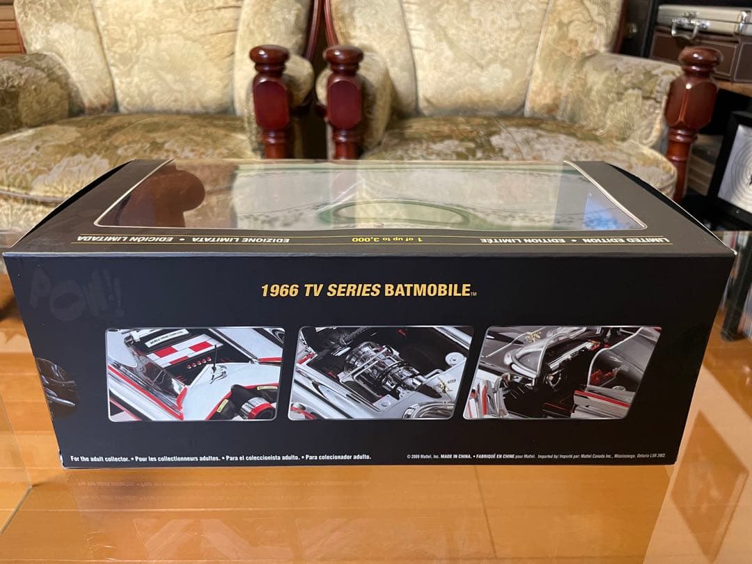 価格変更1/18 マテル バットモービルTVシリーズ1966 クローム 未開封品