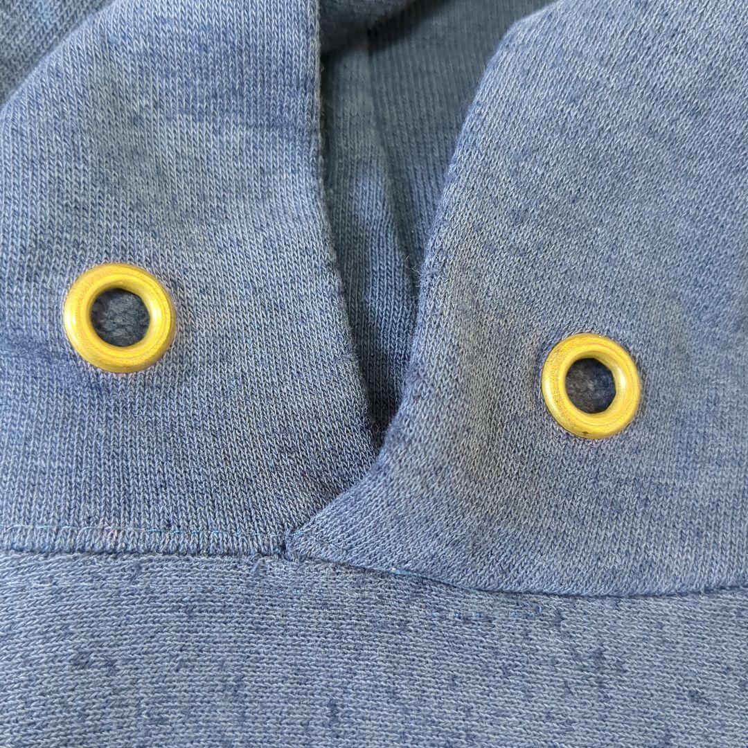 【80s トリコタグ】袖目無しリバースウィーブパーカー スウェット ネイビー L