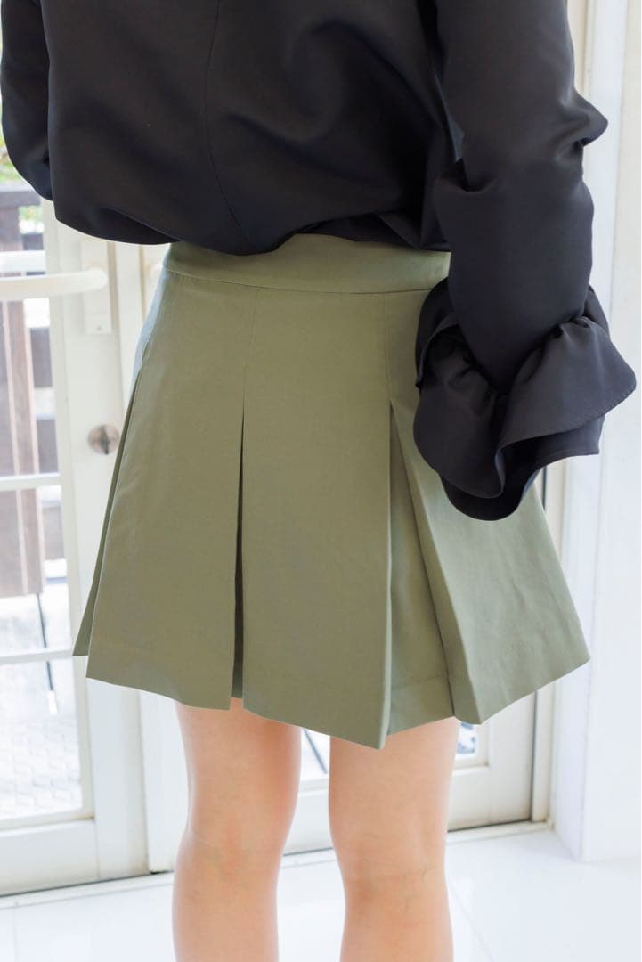 【新品】Bluelea Wrap culotte skirt 36 beige