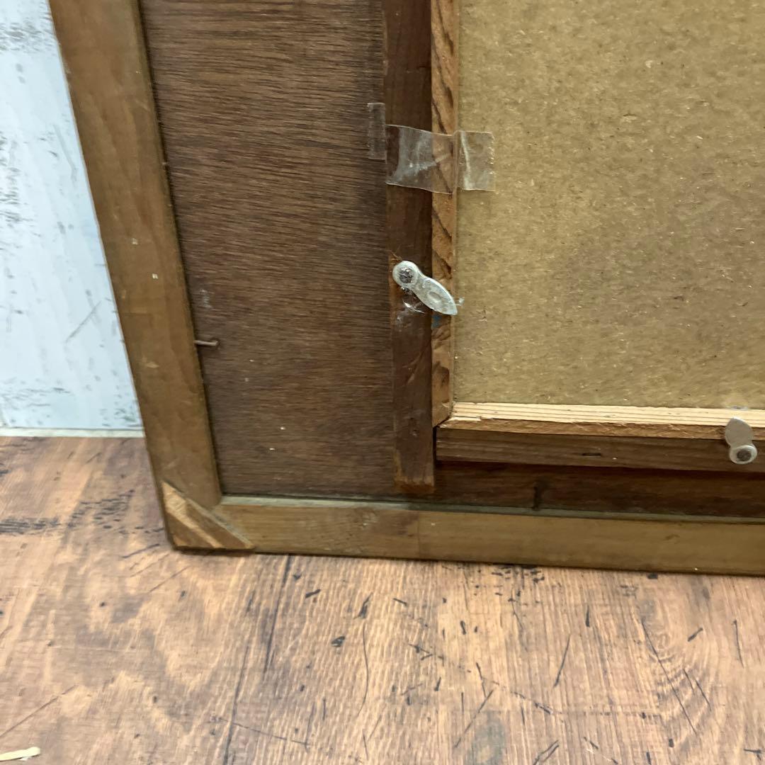 北欧レトロ 白鳥と湖 刺繍画 風景画 絵画 額縁 額装 アート 美術 芸術 飾り