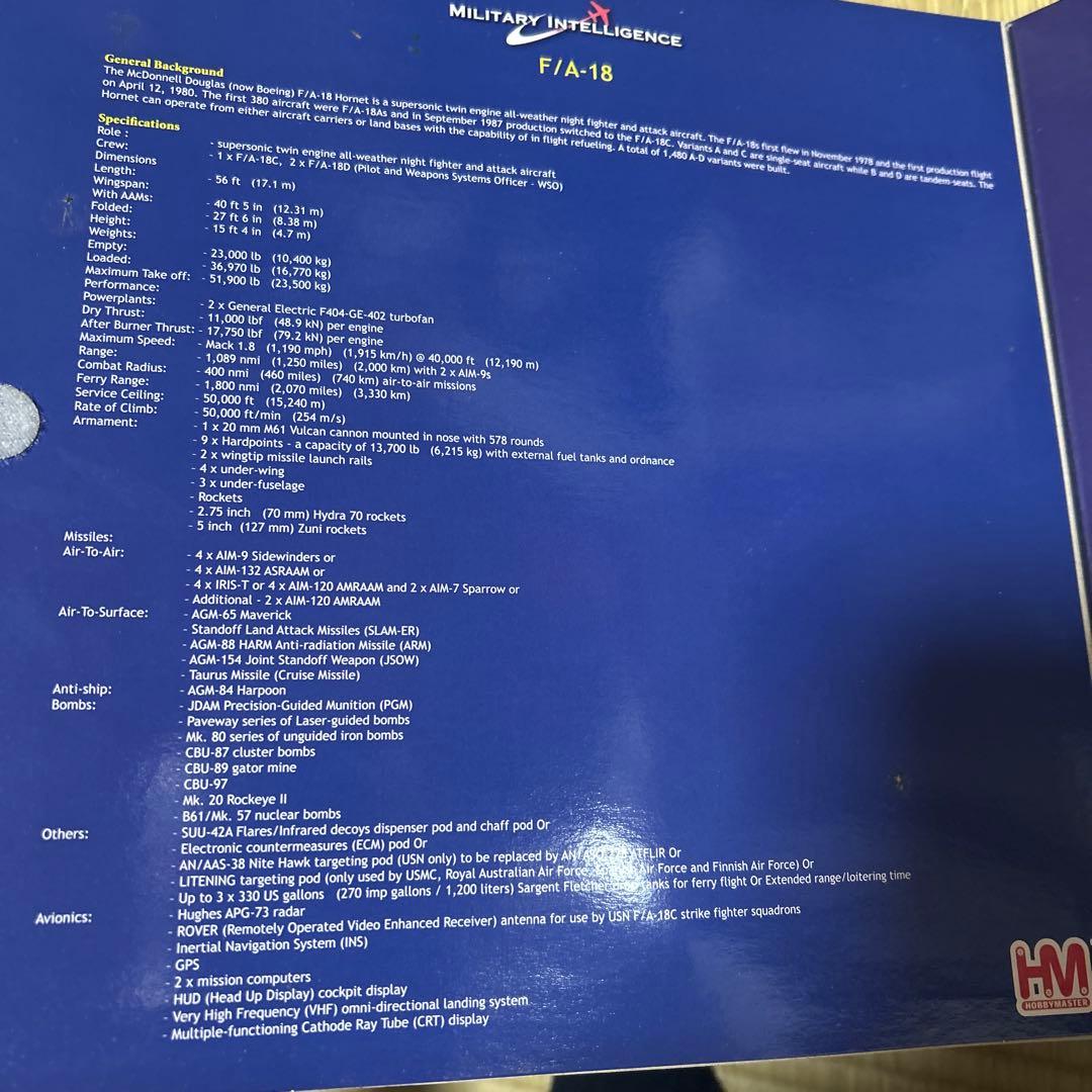 McDonnell Douglas F/A-18 1/72 ダイキャストモデル