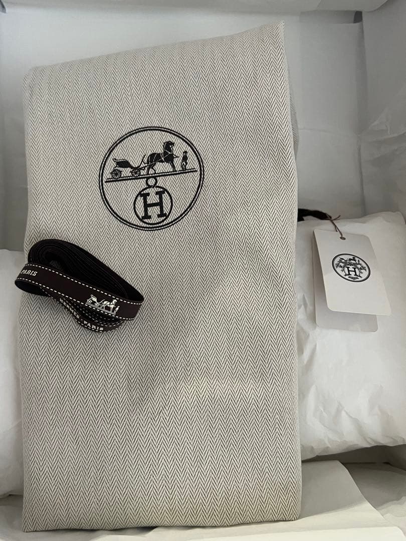 HERMES オレンジ ギフト箱　保存袋　リボン　ボリード31