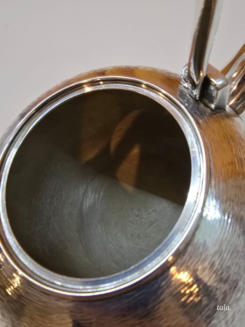 銀製　刻印　銀瓶　急須　煎茶