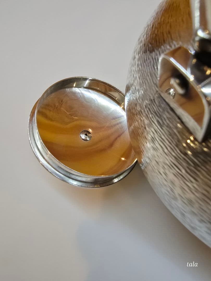 銀製　刻印　銀瓶　急須　煎茶