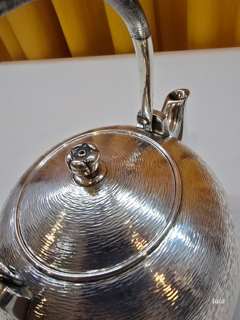 銀製　刻印　銀瓶　急須　煎茶